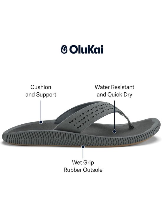 Men\'s Grey Rock Resistant Flip Flops Arch Support Comfort Beach Sandal ShoesMen\' main image 4